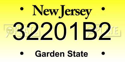 32201B2 New Jersey License Plate