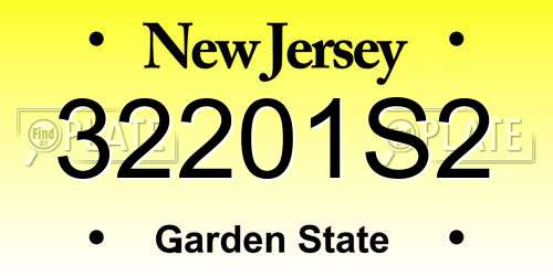 32201S2 New Jersey License Plate