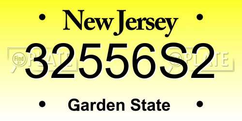 32556S2 New Jersey License Plate