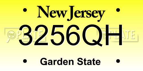 3256QH New Jersey License Plate