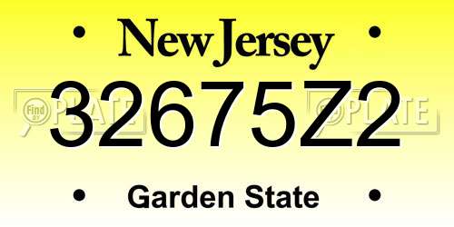 32675Z2 New Jersey License Plate