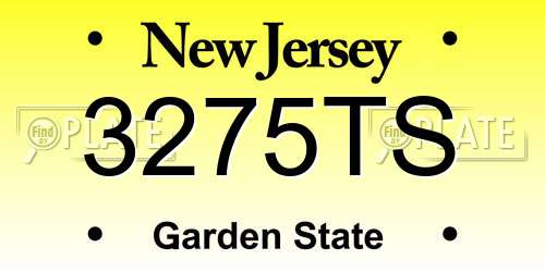 3275TS New Jersey License Plate
