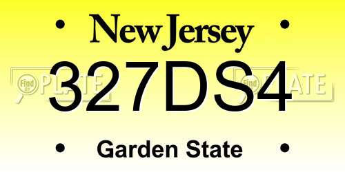 327DS4 New Jersey License Plate