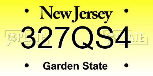 327QS4 New Jersey License Plate