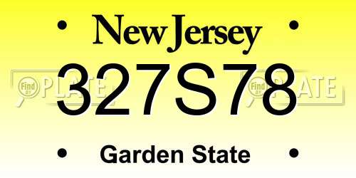 327S78 New Jersey License Plate