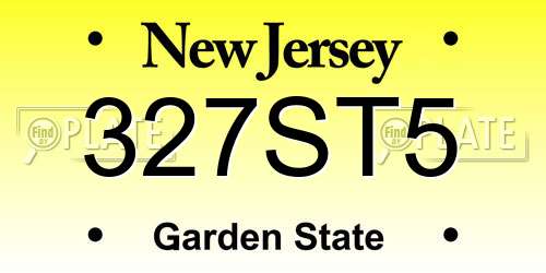 327ST5 New Jersey License Plate