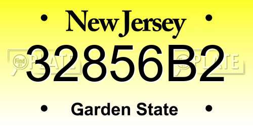 32856B2 New Jersey License Plate
