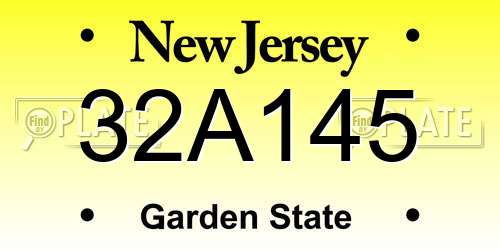 32A145 New Jersey License Plate