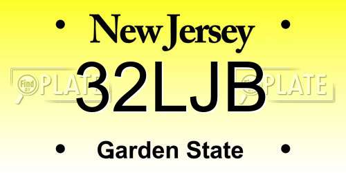 32LJB New Jersey License Plate