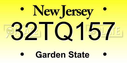 32TQ157 New Jersey License Plate