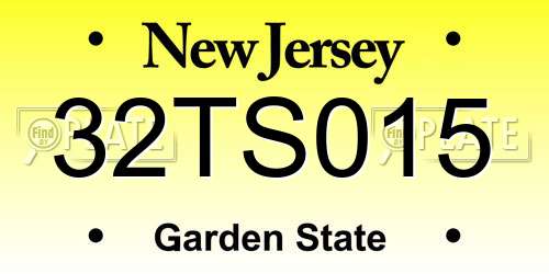 32TS015 New Jersey License Plate