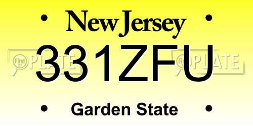 331ZFU New Jersey License Plate