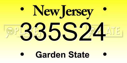 335S24 New Jersey License Plate