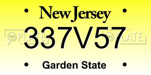 337V57 New Jersey License Plate