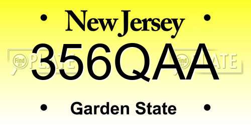 356QAA New Jersey License Plate