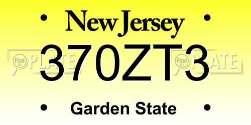 370ZT3 New Jersey License Plate