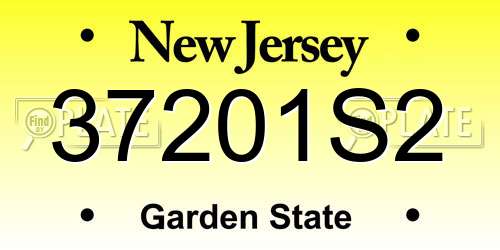 37201S2 New Jersey License Plate