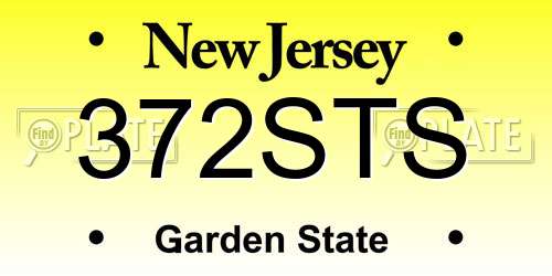372STS New Jersey License Plate