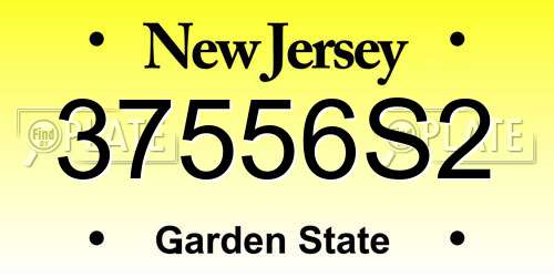 37556S2 New Jersey License Plate