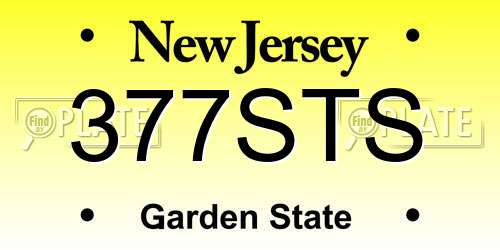 377STS New Jersey License Plate