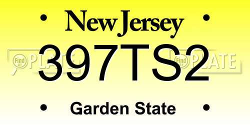 397TS2 New Jersey License Plate