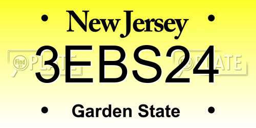 3EBS24 New Jersey License Plate