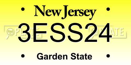 3ESS24 New Jersey License Plate