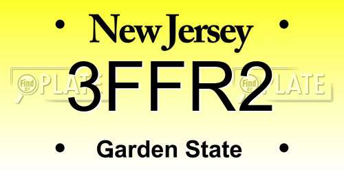 3FFR2 New Jersey License Plate