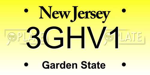 3GHV1 New Jersey License Plate