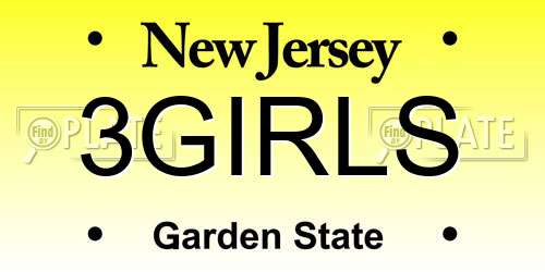 3GIRLS New Jersey License Plate