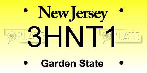 3HNT1 New Jersey License Plate