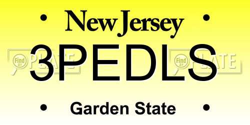 3PEDLS New Jersey License Plate