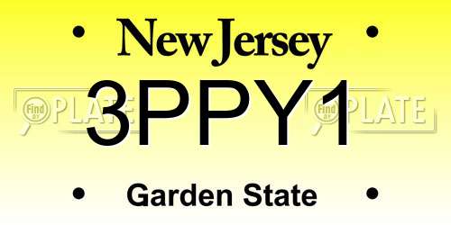 3PPY1 New Jersey License Plate