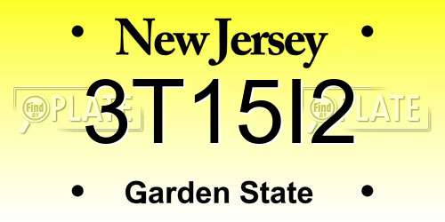 3T15I2 New Jersey License Plate