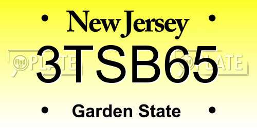 3TSB65 New Jersey License Plate