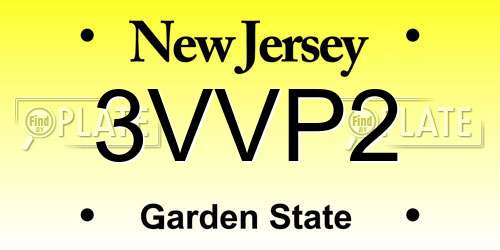 3VVP2 New Jersey License Plate