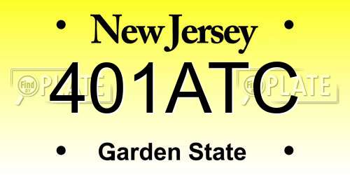 401ATC New Jersey License Plate