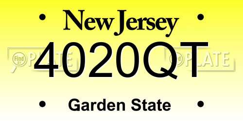4020QT New Jersey License Plate