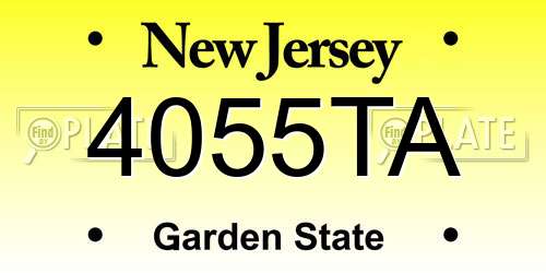 4055TA New Jersey License Plate