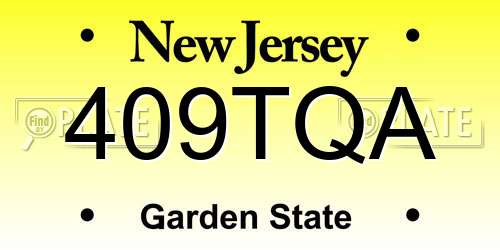 409TQA New Jersey License Plate