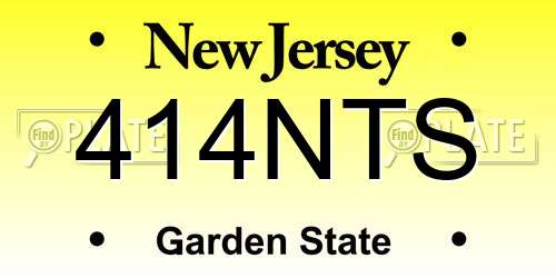 414NTS New Jersey License Plate