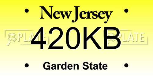 420KB New Jersey License Plate