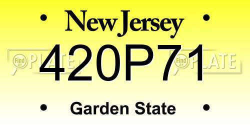 420P71 New Jersey License Plate