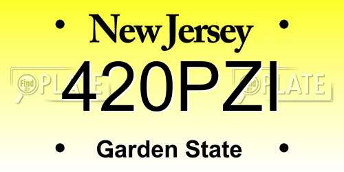 420PZI New Jersey License Plate