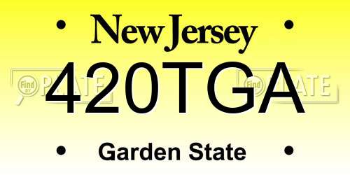 420TGA New Jersey License Plate