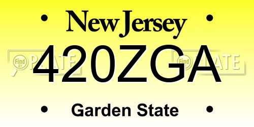 420ZGA New Jersey License Plate