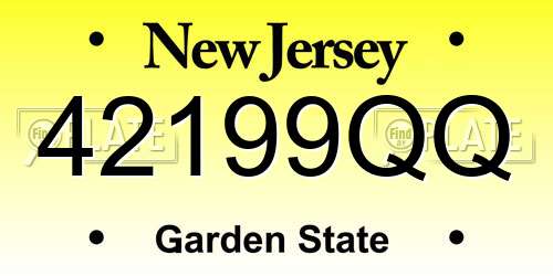 42199QQ New Jersey License Plate