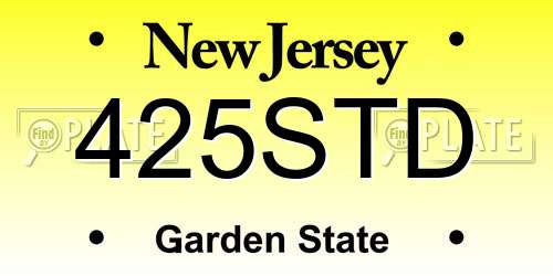 425STD New Jersey License Plate
