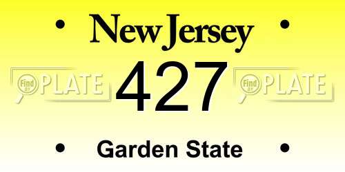 427 New Jersey License Plate