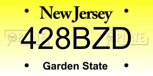 428BZD New Jersey License Plate